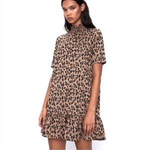 Zara leopard print mini dress